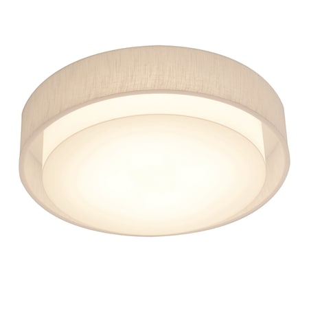 Afx Sanibel 16" LED Ceiling - White Finish Linen White Shade SAF1614LAJUD-LW